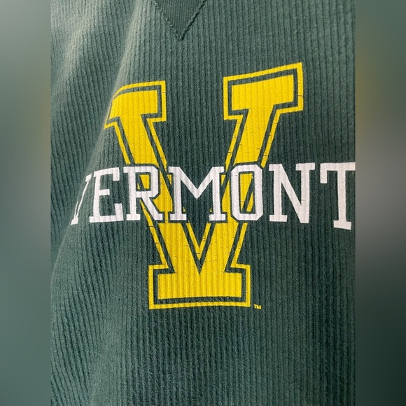 Unwind by League Vermont Ribbed Green Crewneck Size S - Picture 4 of 8